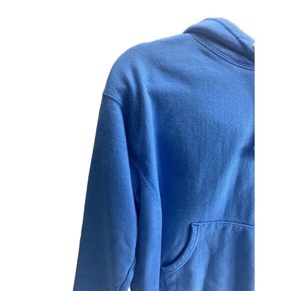 Champion Blue Pullover Hoodie Drawstring Sweatshirt Size Medium Pre-Owned Great - Picture 6 of 12